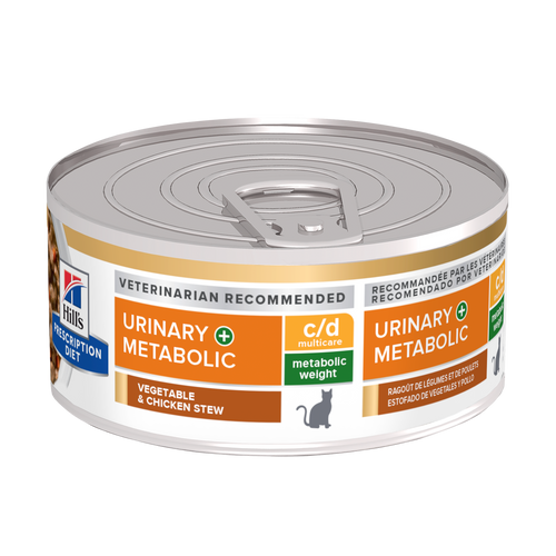Hill's Prescription Diet Gato c/d Multicare + Metabolic Lata Estofado Pollo y Vegetales 82 g