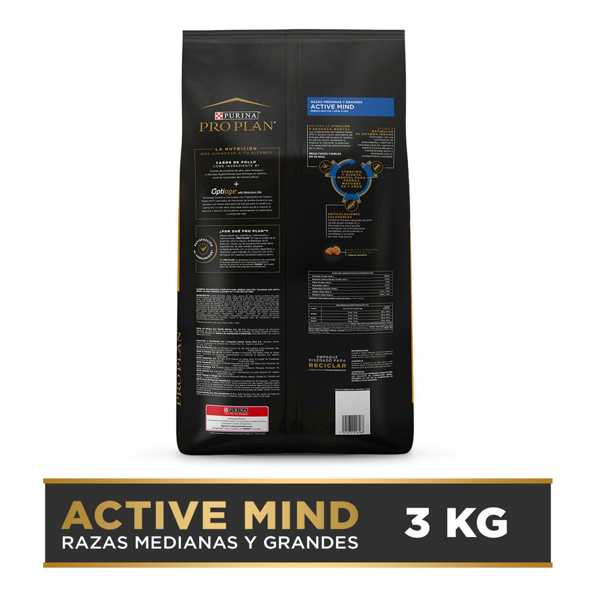 Pro Plan PLAN Active Mind 7+ Med Lrg 6x3kg