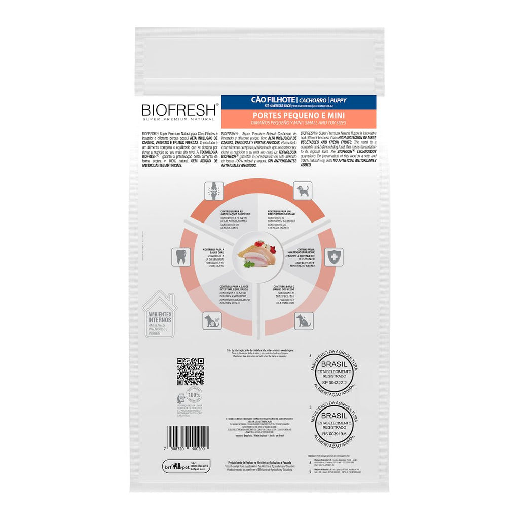 Biofresh Perro Cachorros Razas Pequeñas Mix de Carnes 10.1 KG