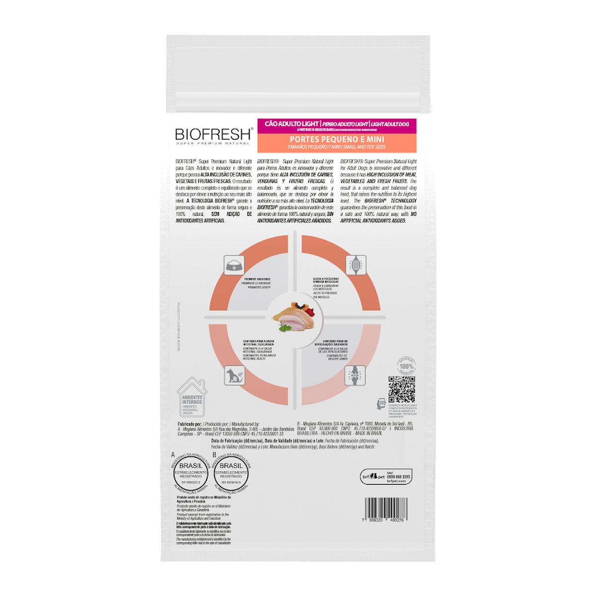 Biofresh Perro Adultos Light Razas Pequeñas Mix de Carnes 3 KG
