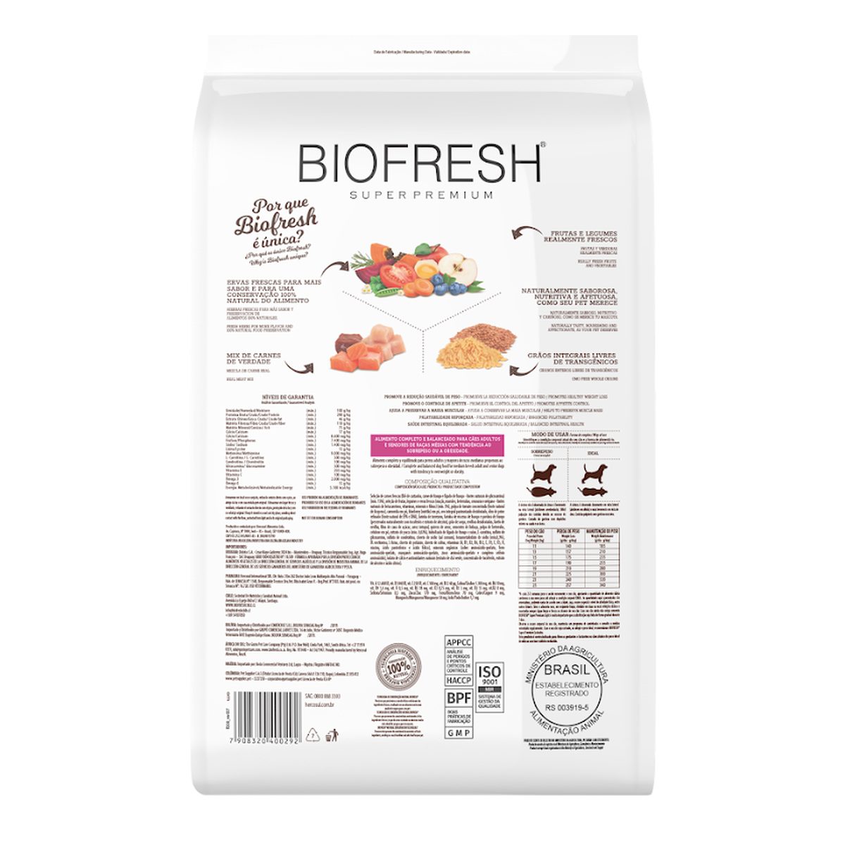 Biofresh Perro Adultos Light Medianos Mix de Carnes 3 KG