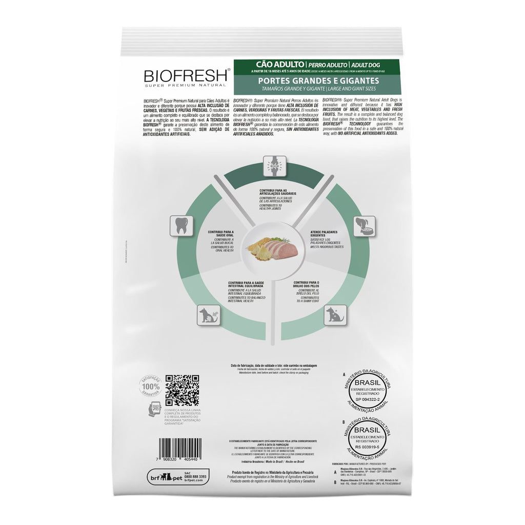 Biofresh Perro Adulto Grandes y Gigantes Cerdo y Piña 15 KG