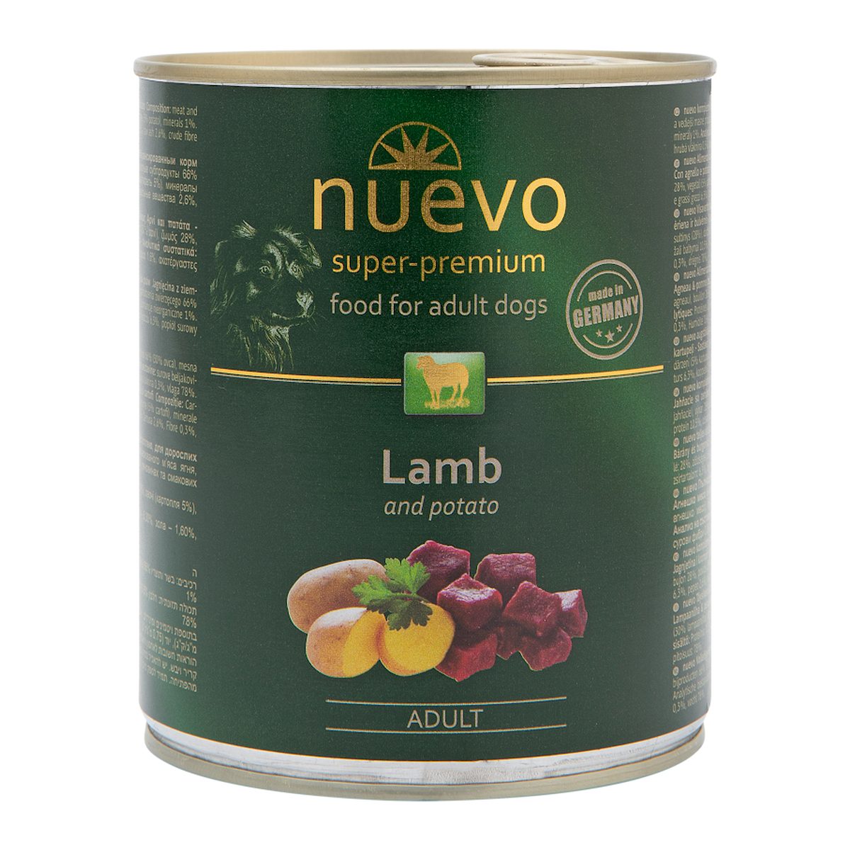 Nuevo Perro Adulto Cordero y Papas 800 g