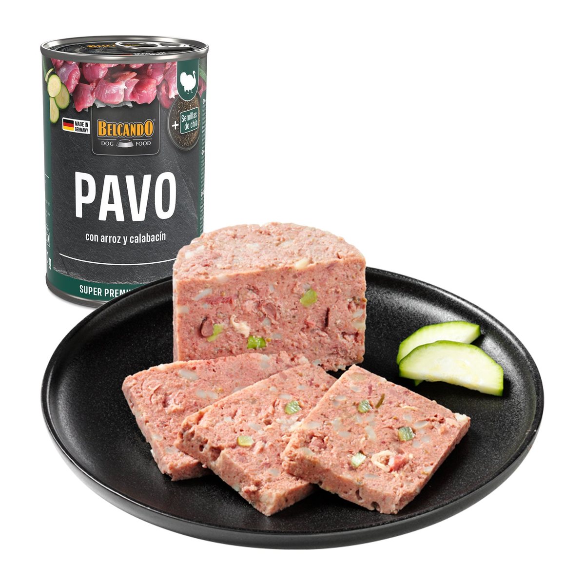 Belcando Super Premium Pavo, Arroz Y Calabacín 400 gr · detalle