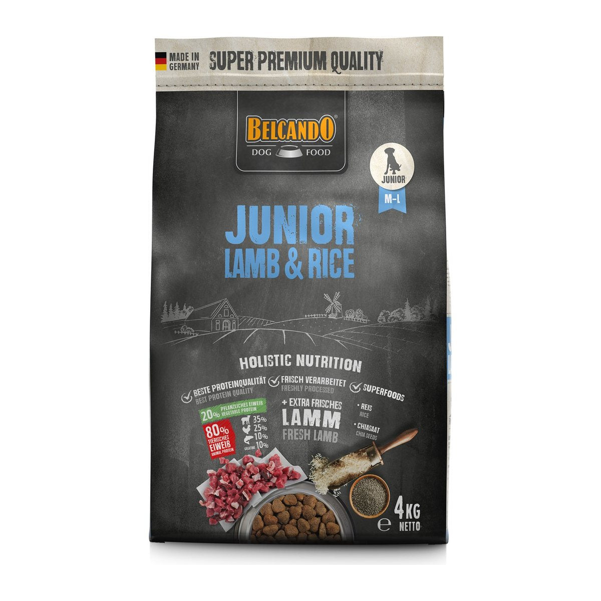 Belcando Junior Cordero Y Arroz 4 kg