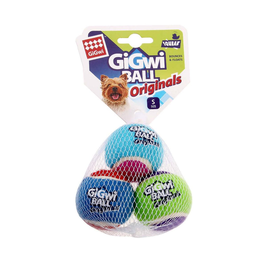 GiGwi M size tennis ball 'GiGwi ball originals' (3pcs with different colour in one pack) D:6.35cm