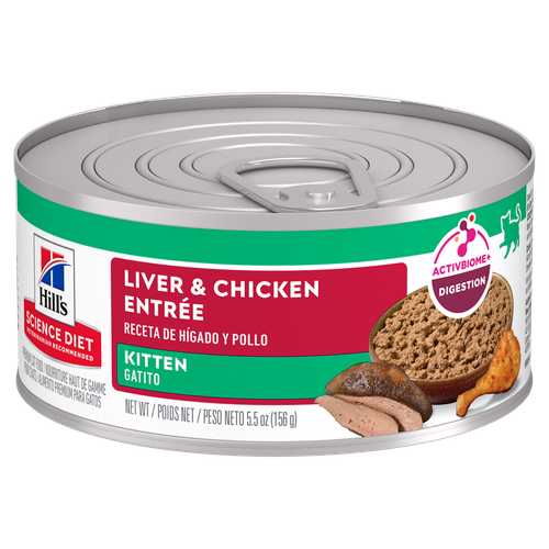 Hill's Science Diet Gatito Kitten Lata Hígado y Pollo 156 g