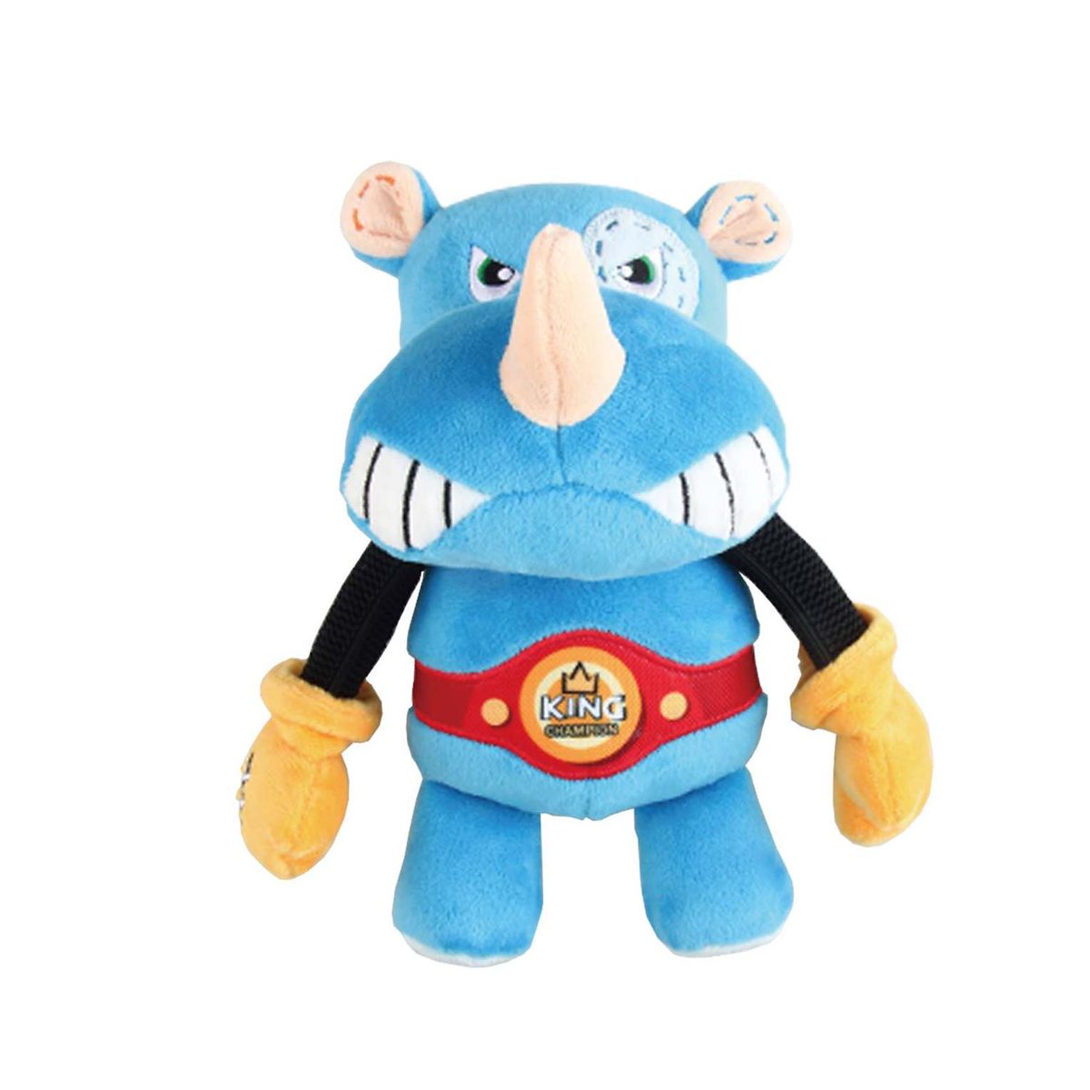 GiGwi Rock Zoo King Boxer Rhino with Squeaker