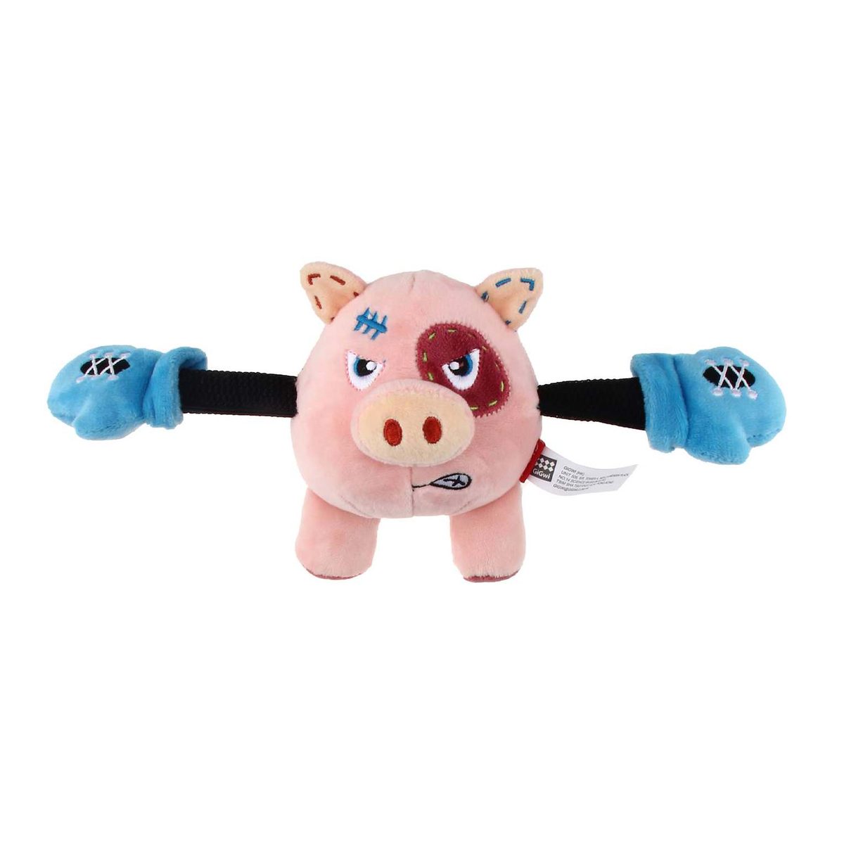 GiGwi Rock Zoo King Boxer Pig with Squeaker