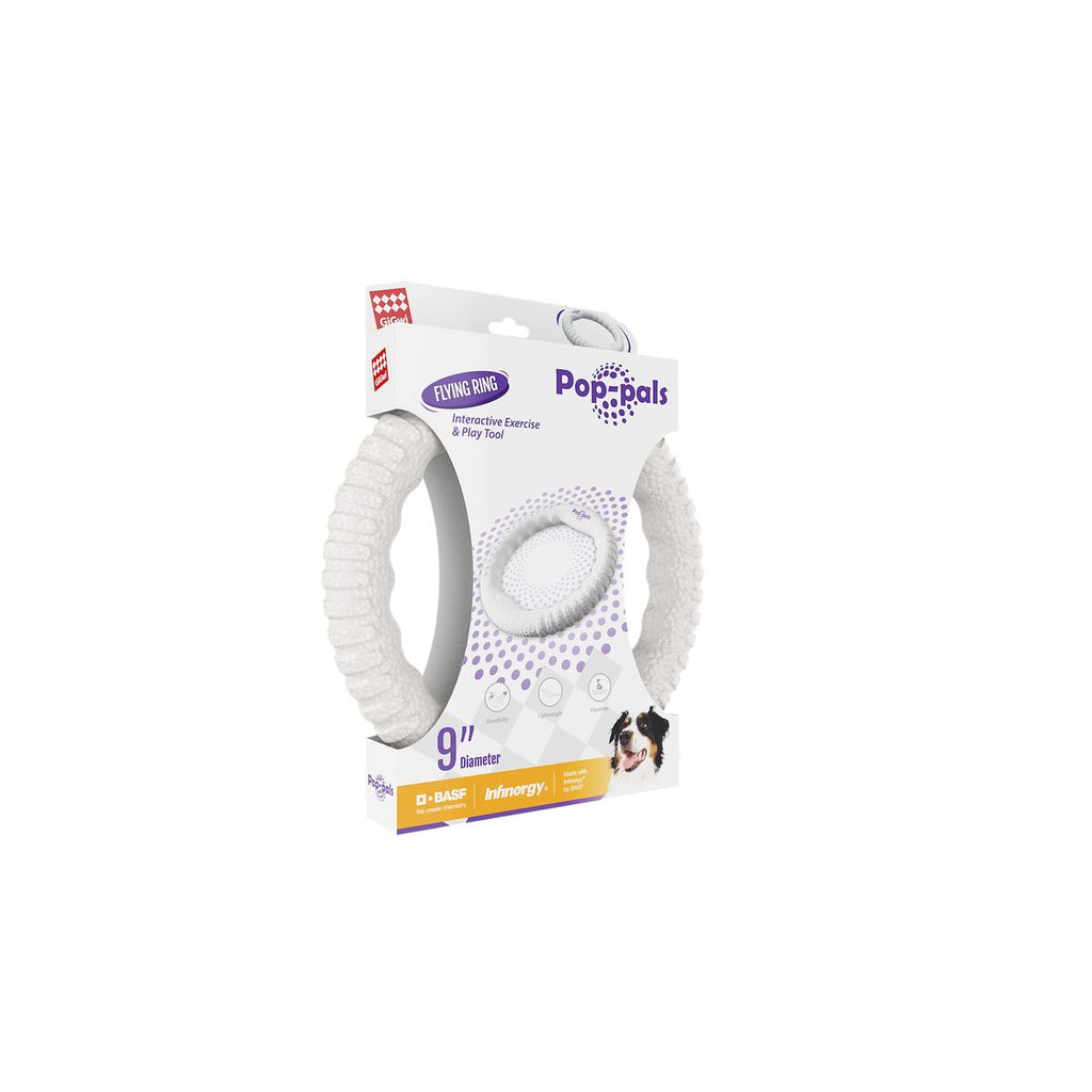 GiGwi Pop-Pals Everlasting Durable Flying Ring BASF TPU Black Technology Material