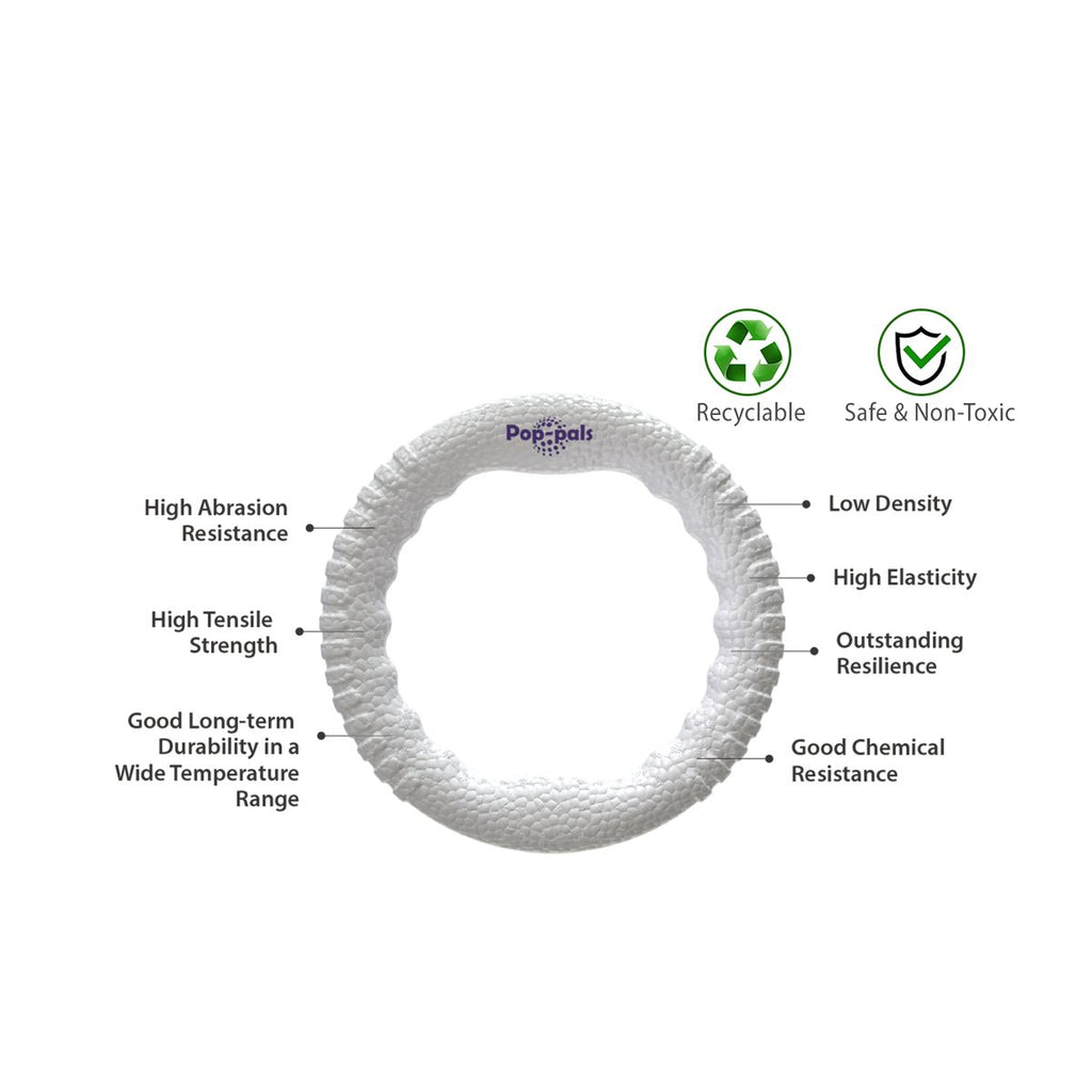 GiGwi Pop-Pals Everlasting Durable Flying Ring BASF TPU Black Technology Material