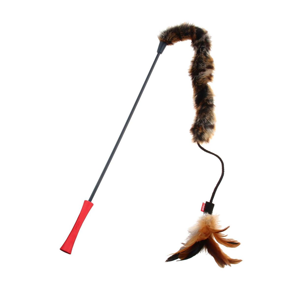GiGwi Varilla para gato 'Feather Teaser' cola de felpa