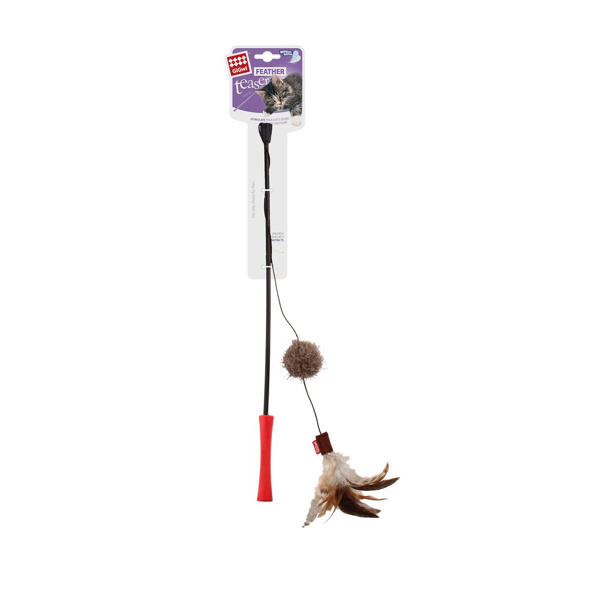 GiGwi FEATHER TEASER VARILLA COLA FELPA N 1PZ