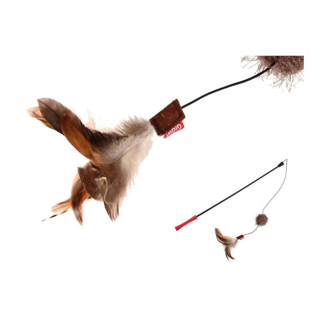 GiGwi FEATHER TEASER VARILLA COLA FELPA N 1PZ