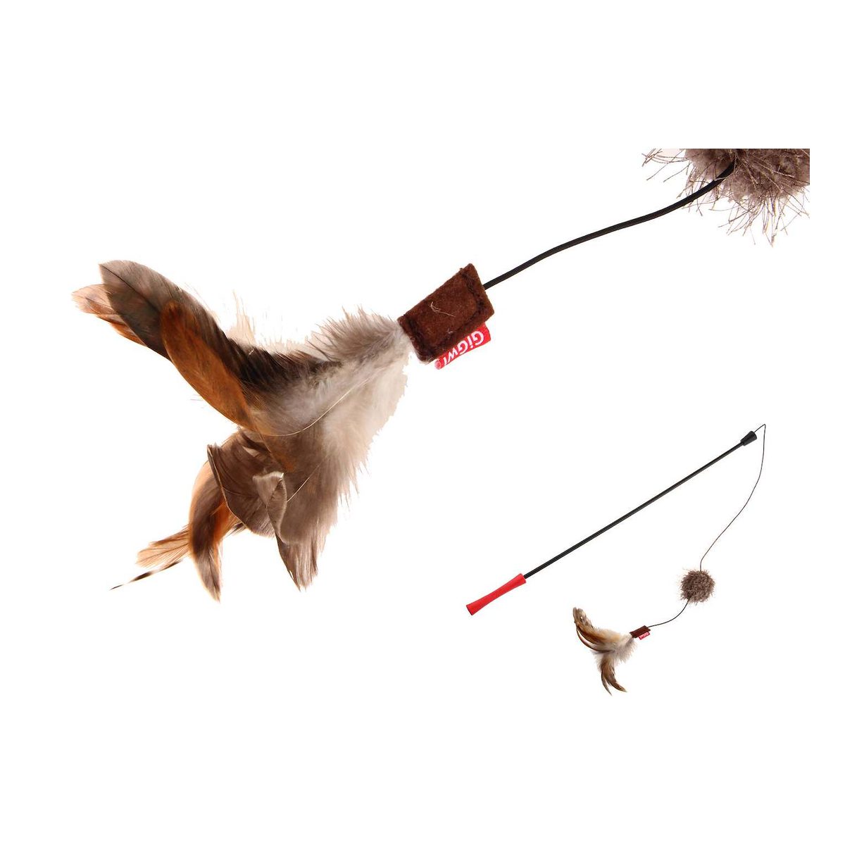 GiGwi FEATHER TEASER VARILLA COLA FELPA N 1PZ