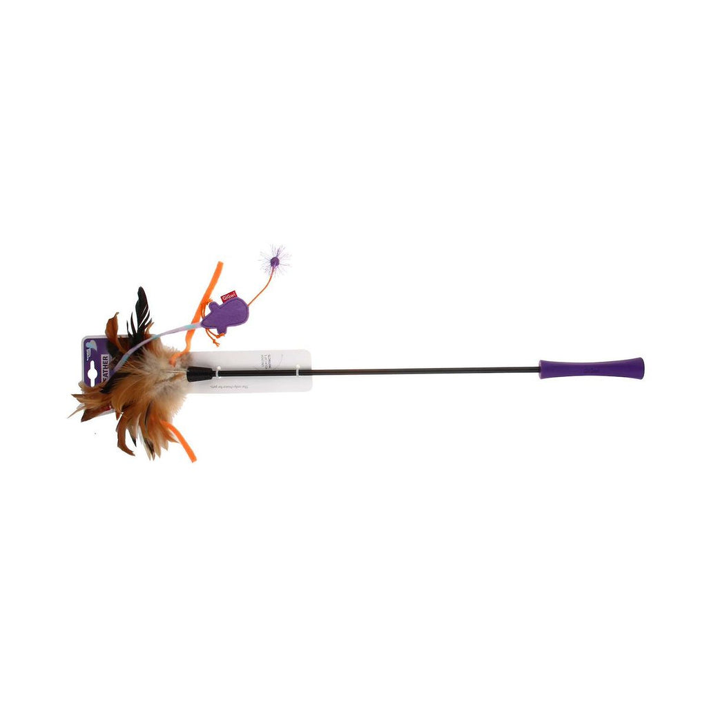 GiGwi FEATHER TEASER VARILLA PLUMA RATON 1PZ