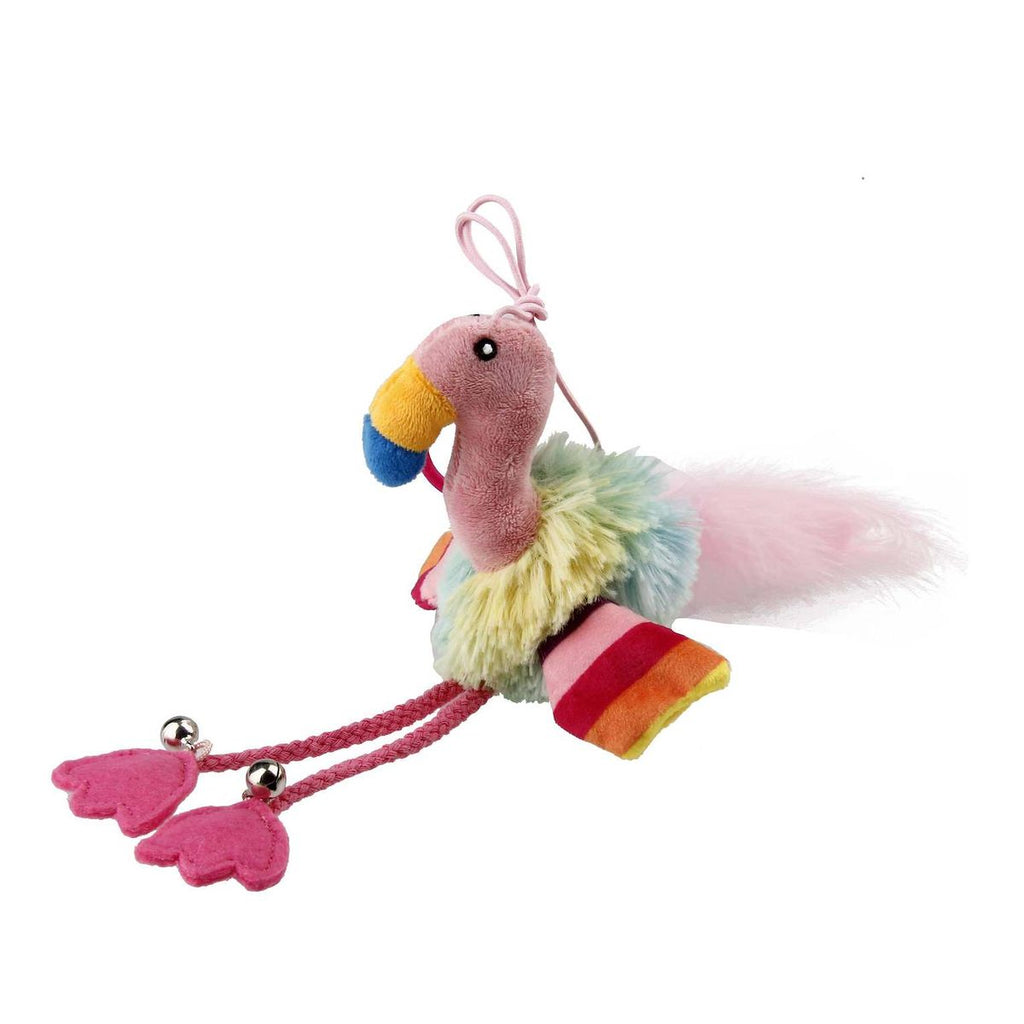 GiGwi Finger ring Bird Pink&Blue con papel arrugado y campana dentro