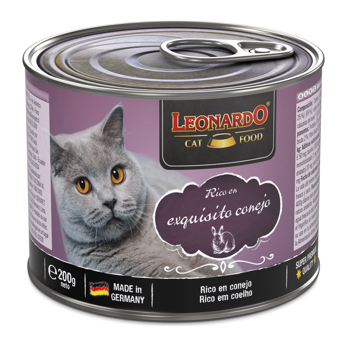 Leonardo Quality Selection Rico En Exquisito Conejo 200 gr