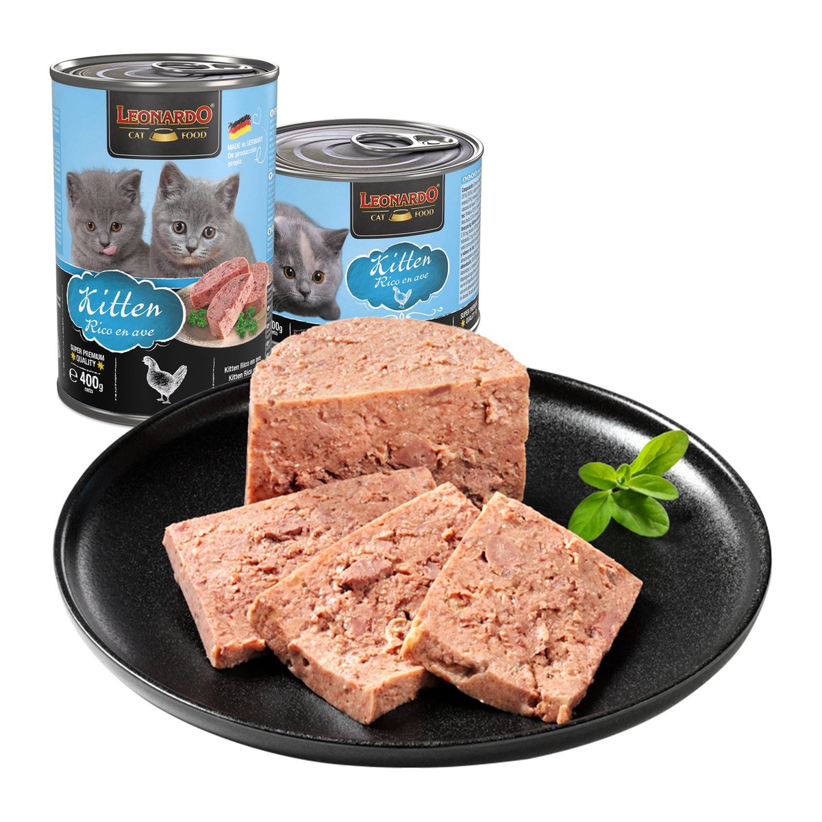 Leonardo Quality Selection Kitten Rico En Ave 400 gr · detalle