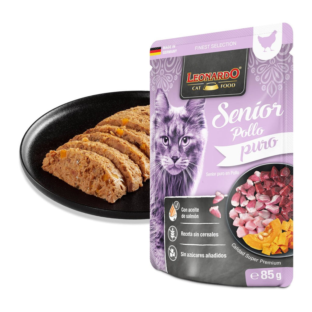 Leonardo Finest Selection Senior Pollo Puro 85 gr · detalle