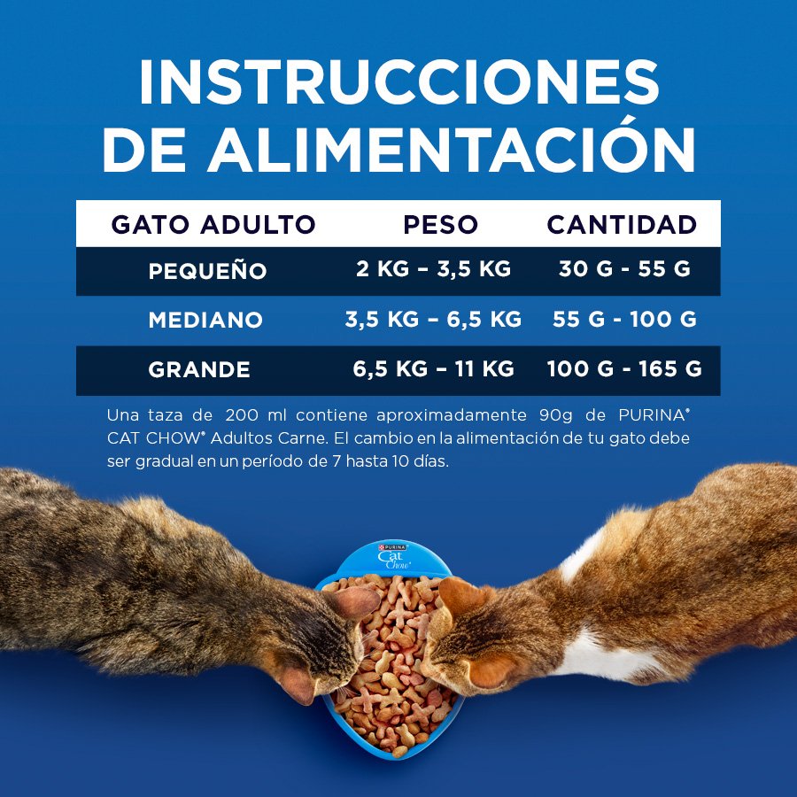 Cat Chow CHOW Adultos Carne 8kg