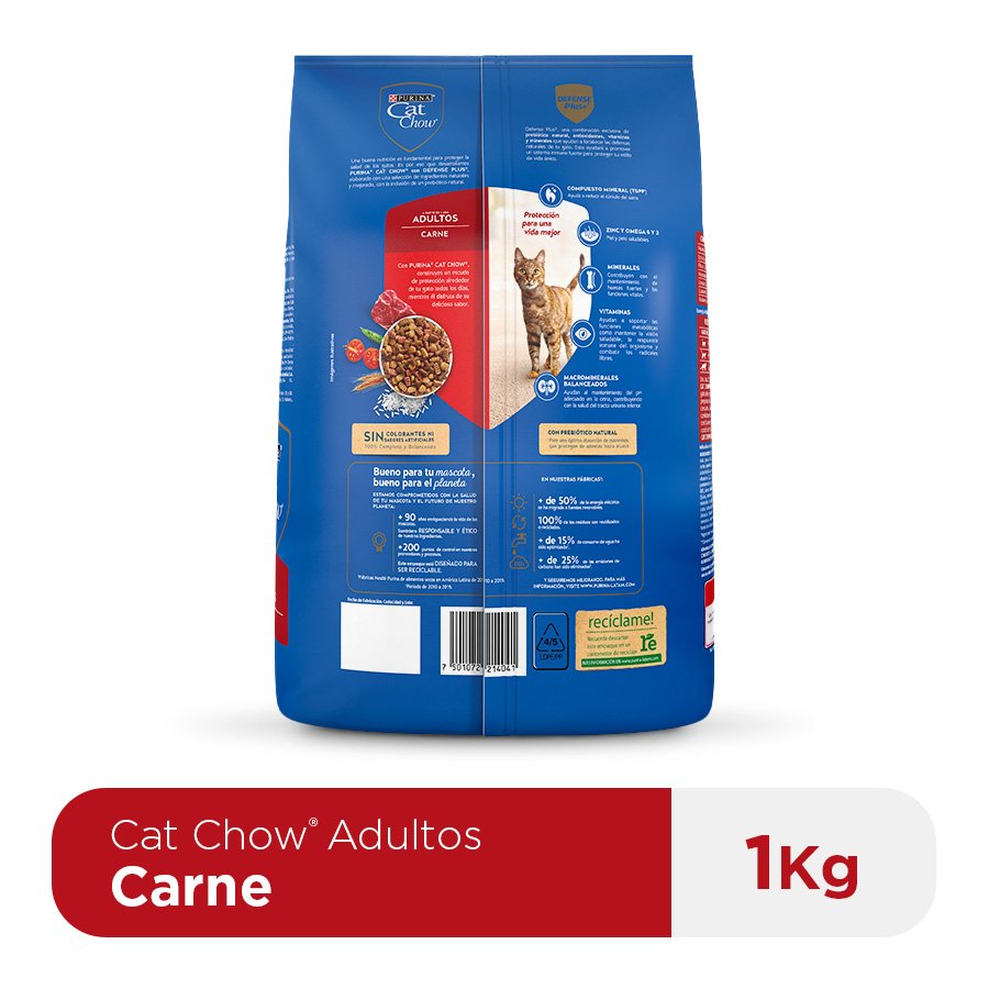 Cat Chow CHOW Adultos Carne 8x1kg