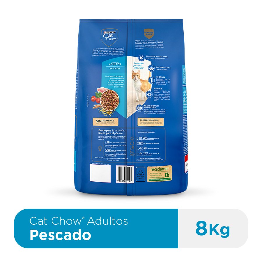 Cat Chow CHOW Adultos Pescado 8kg