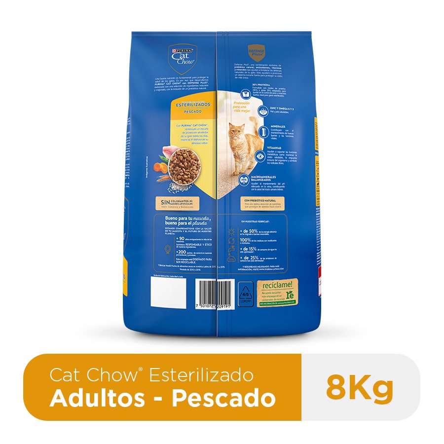 Cat Chow CHOW Esterilizado DefensePlus 8kg