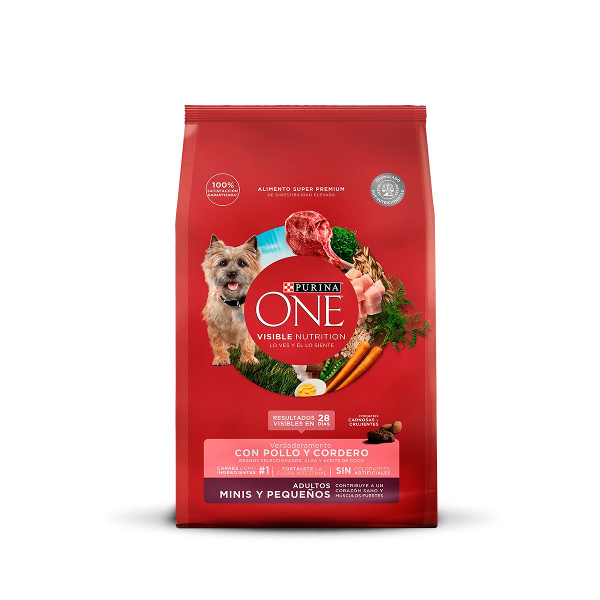 Purina ONE Adulto Mini Peq Cordero 6x2kg