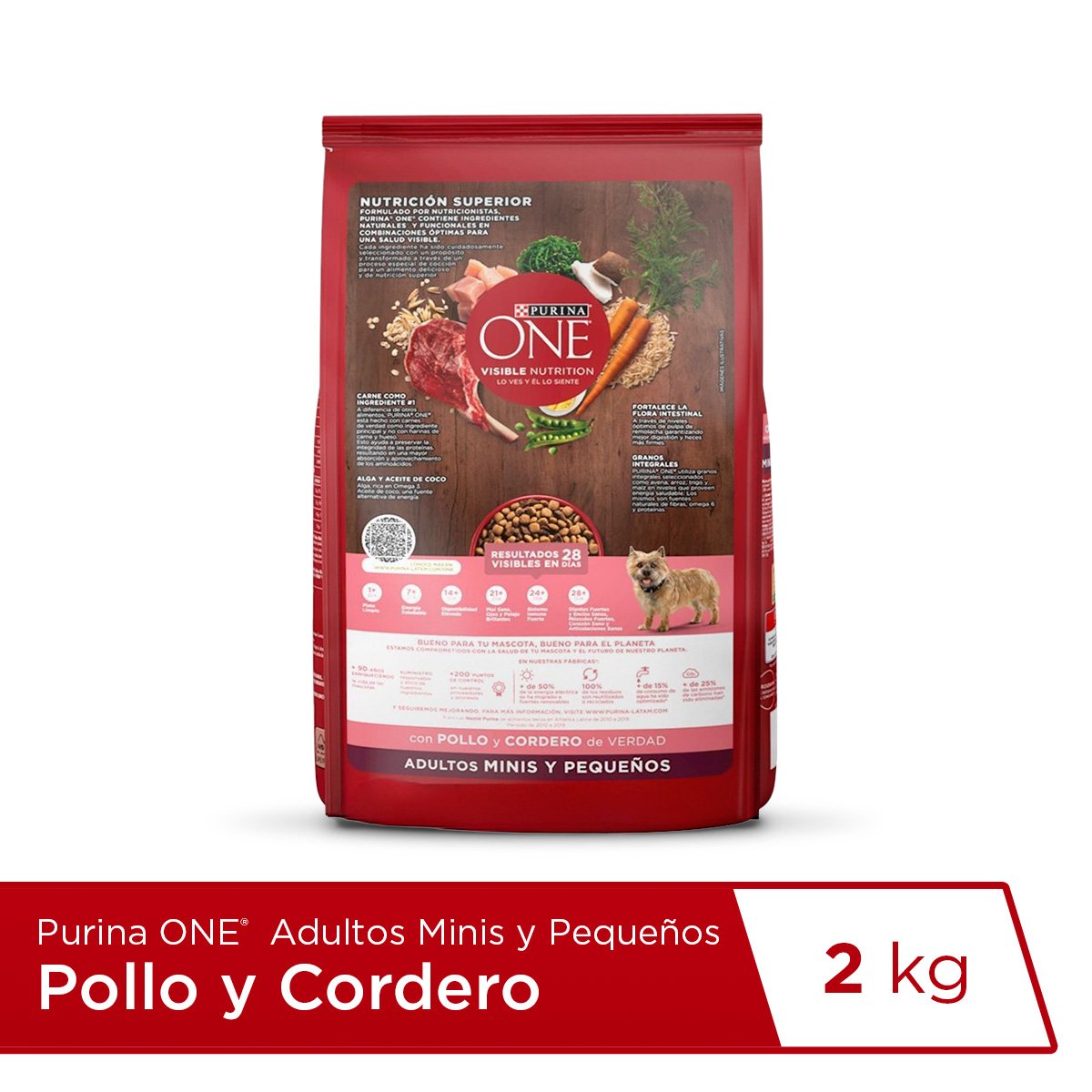 Purina ONE Adulto Mini Peq Cordero 6x2kg