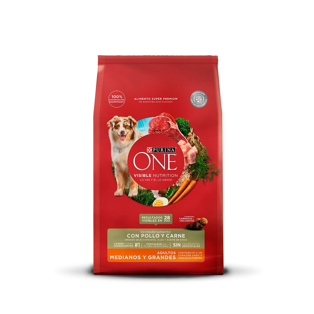 Purina ONE Adulto Med Grande Carne 6x2kg