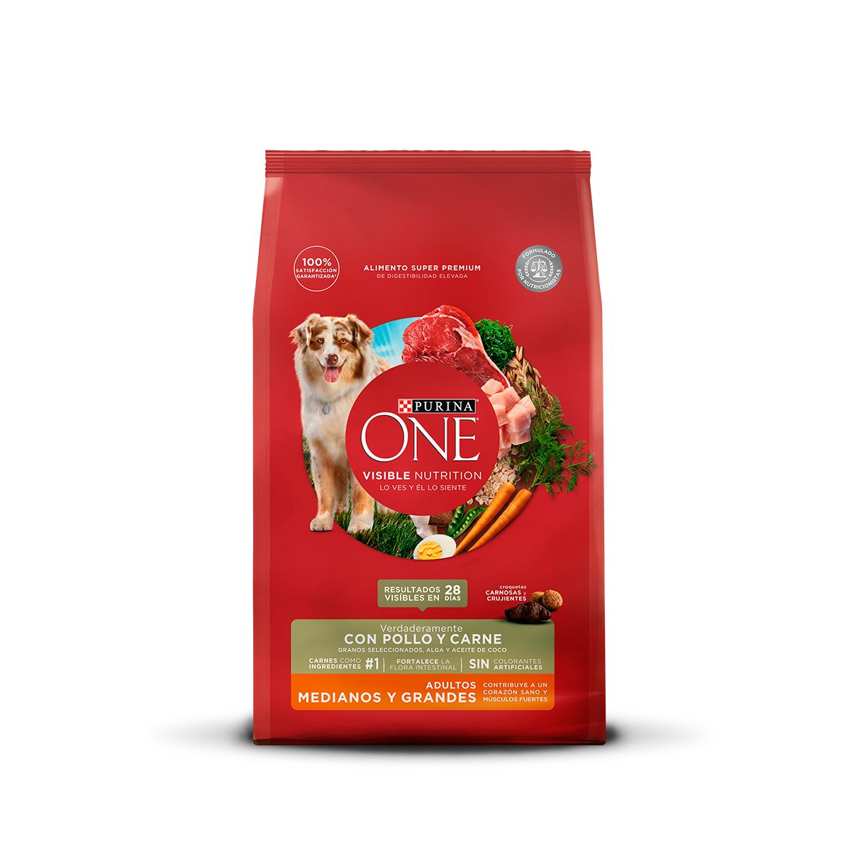 Purina ONE Adulto Med Grande Carne 6x2kg