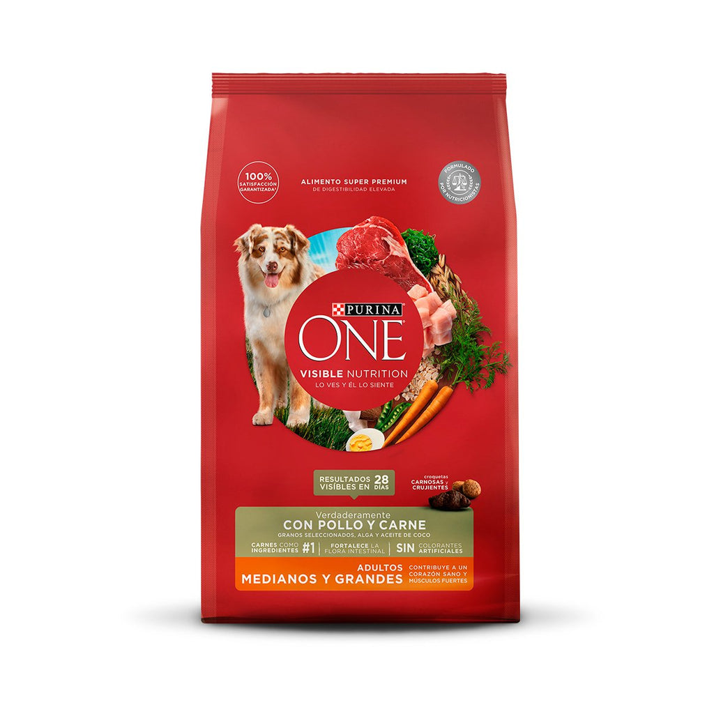 Purina ONE Adulto Med Grande Carne 12kg