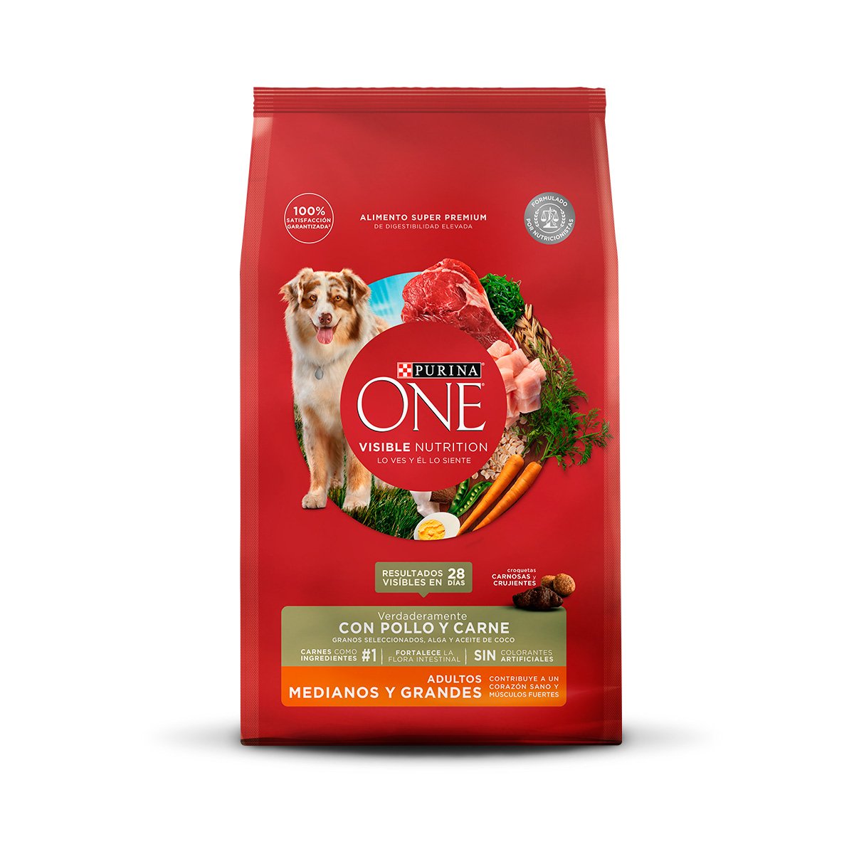 Purina ONE Adulto Med Grande Carne 12kg