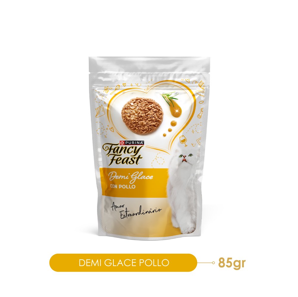 Fancy Feast FEAST Demi Glace Pollo 15x85gN2XI