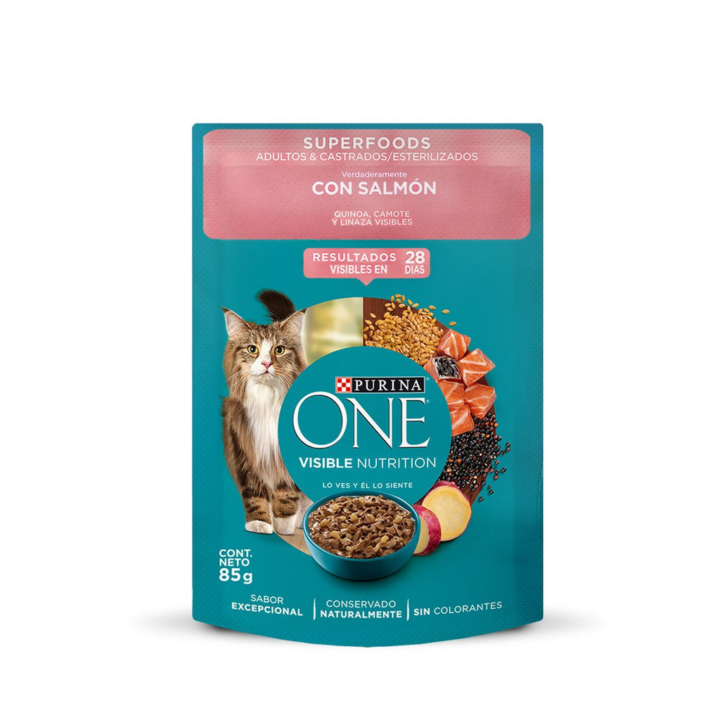 Purina ONE Gatos Superfoods AdtYEstlz 15x85gXI