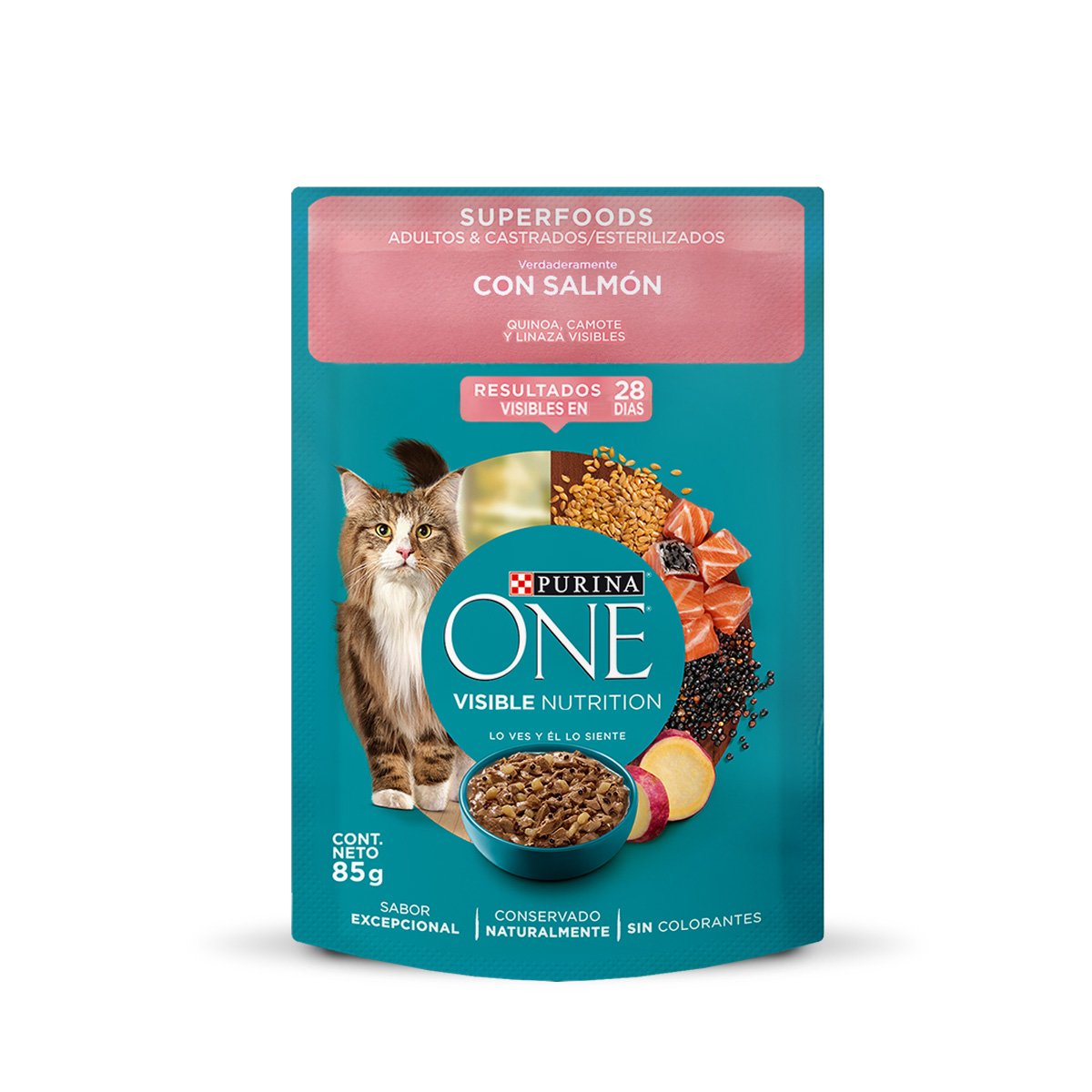 Purina ONE Gatos Superfoods AdtYEstlz 15x85gXI