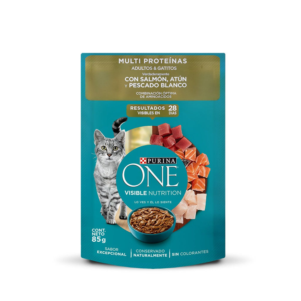 Purina ONE Gatos Multi Protn AdtYGtts 15x85gXI