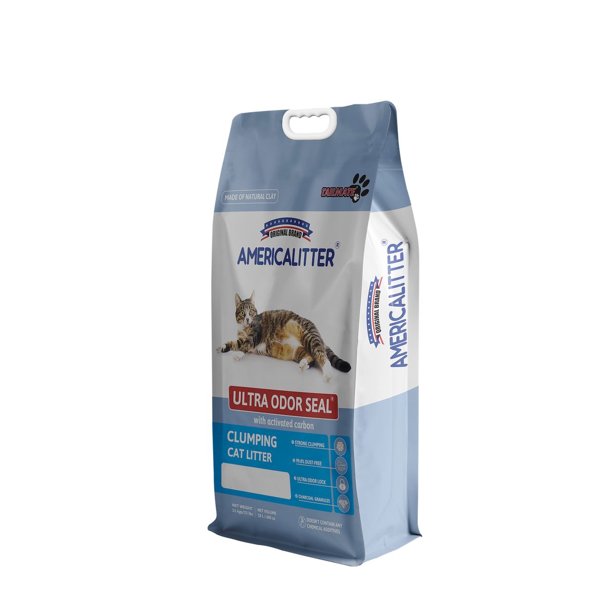 America Litter 15 Kg Ultra Odor Seal (aglutinante y con carbón activado)