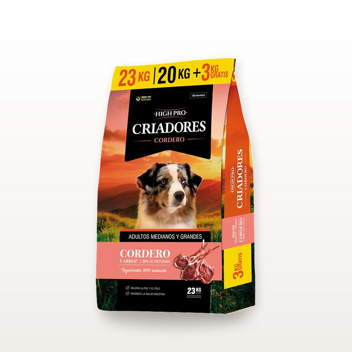Criadores High Pro Adultos Cordero 20+3 KG