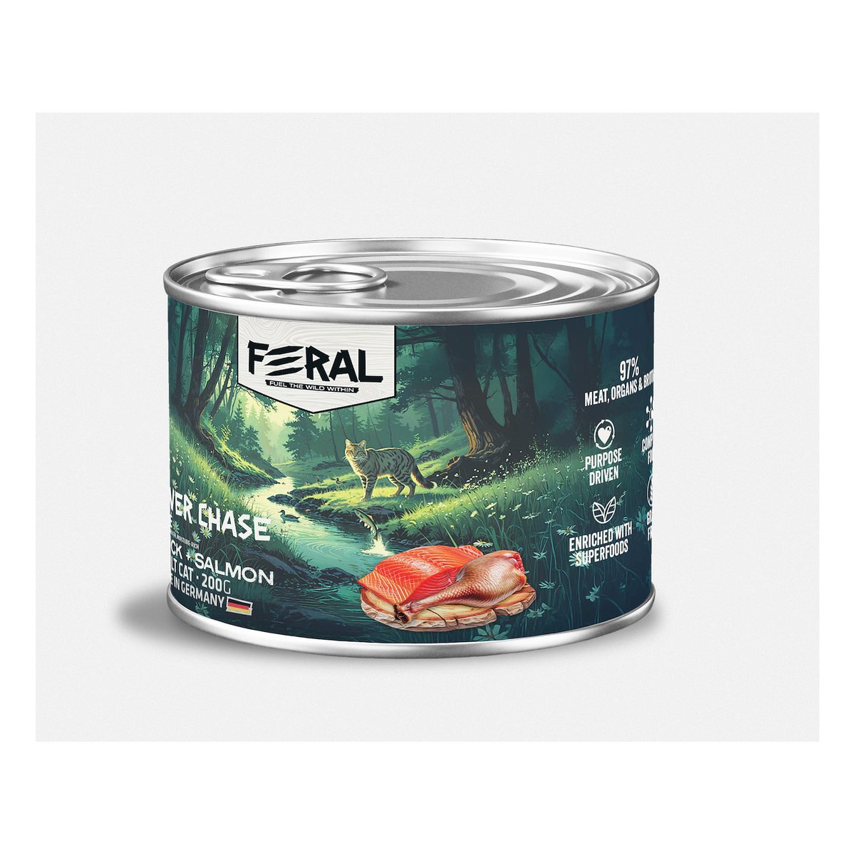 Feral GATO - PATO CON SALMON 200g