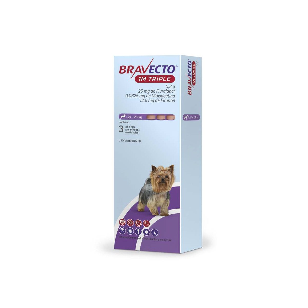 MSD BRA 1M TRIPLE 25MG 3X1TAB(1.7a2.5Kg)