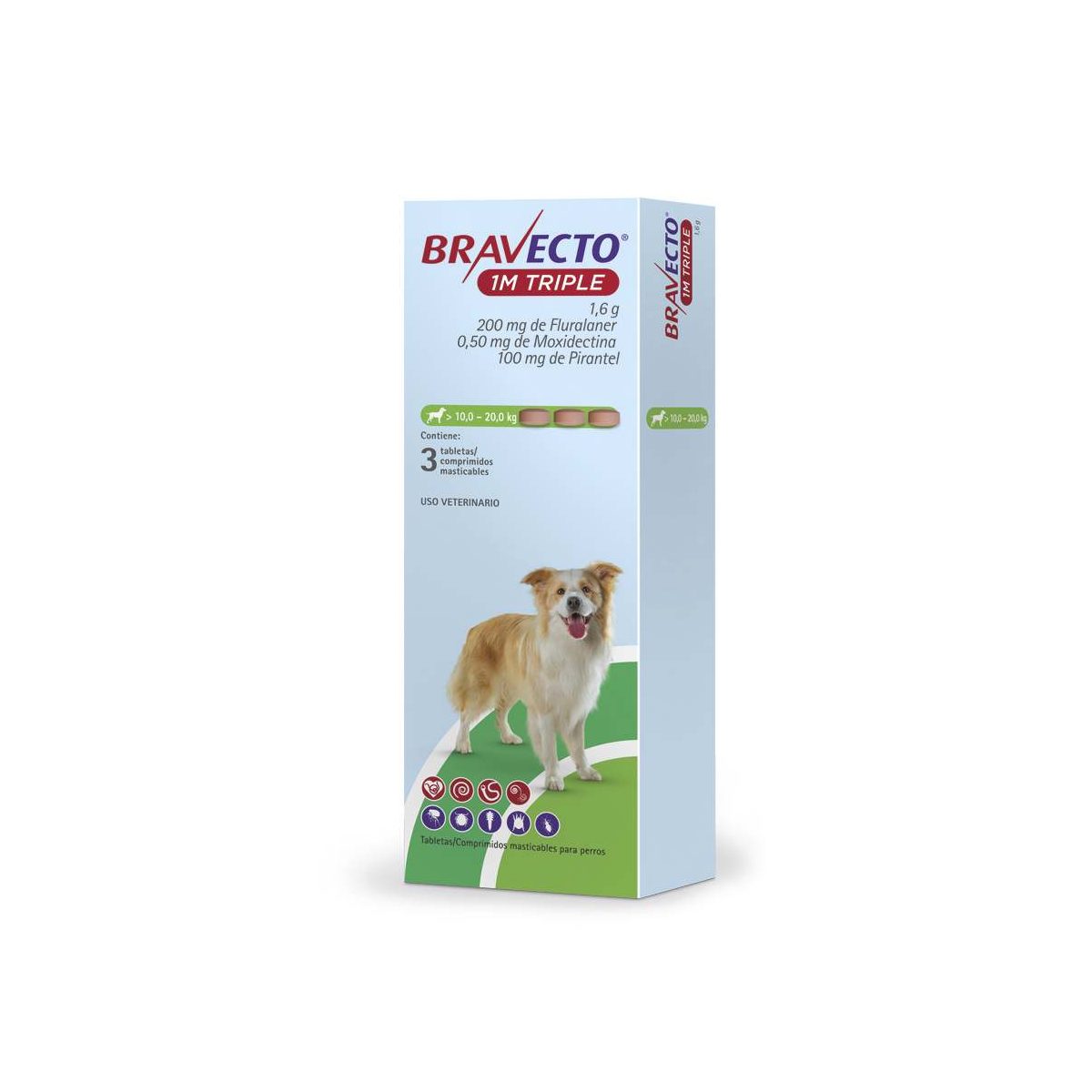 BRA 1M TRIPLE 200MG 3X1TAB(10 a 20Kg)