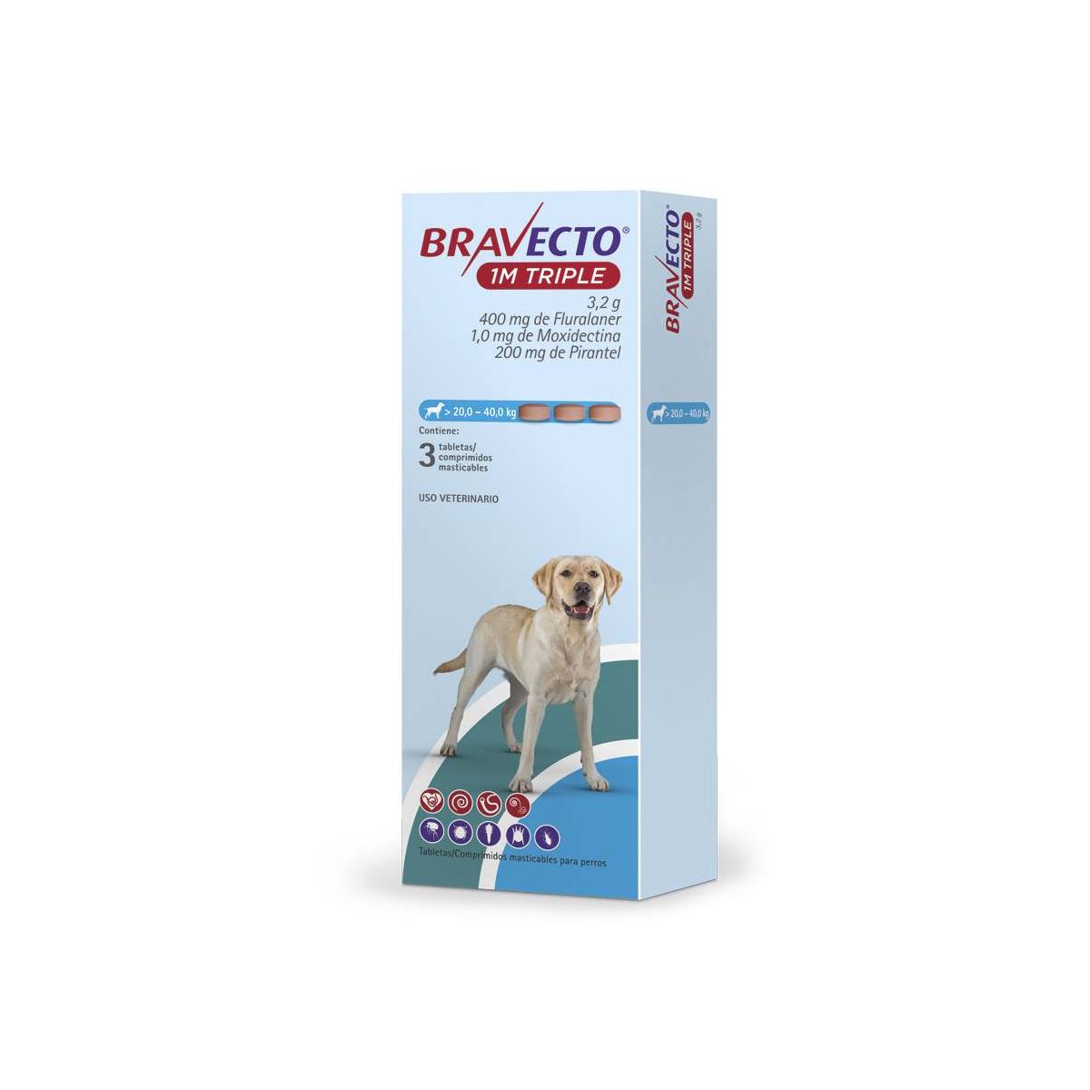 BRA 1M TRIPLE 400MG 3X1TAB(20 a 40Kg)