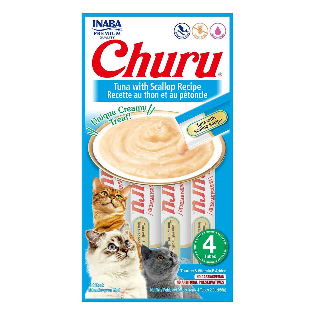 Inaba Churu Atún con Ostiones (paquete conteniendo 4 tubitos)