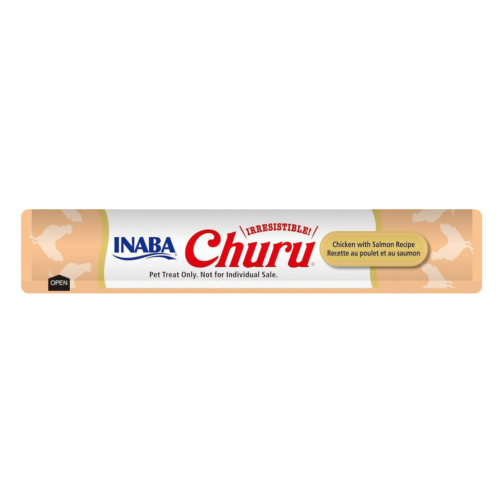 Inaba Churu pollo con salmón (paquete conteniendo 4 tubitos)