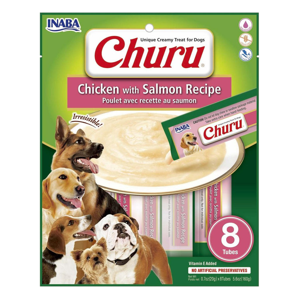 Inaba NUEVOS CHURU DOG CHICKEN/SALMON 20GR/8 TUBES