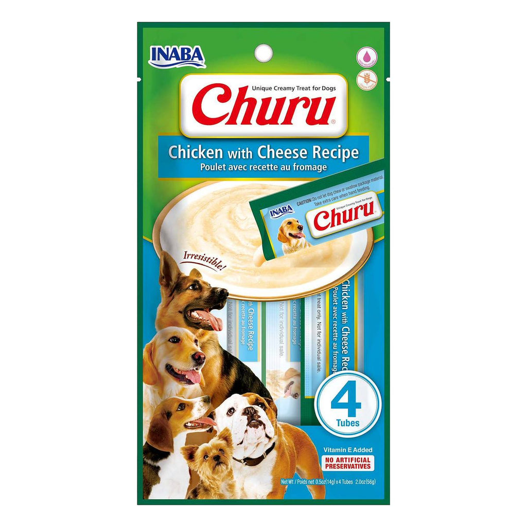 Inaba NUEVOS CHURU DOG CHICKEN/CHEESE 14GR/4 TUBES