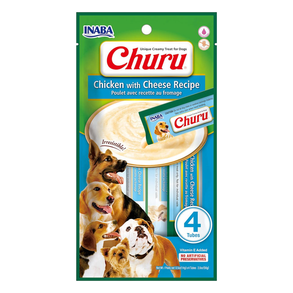 Inaba NUEVOS CHURU DOG CHICKEN/CHEESE 14GR/4 TUBES