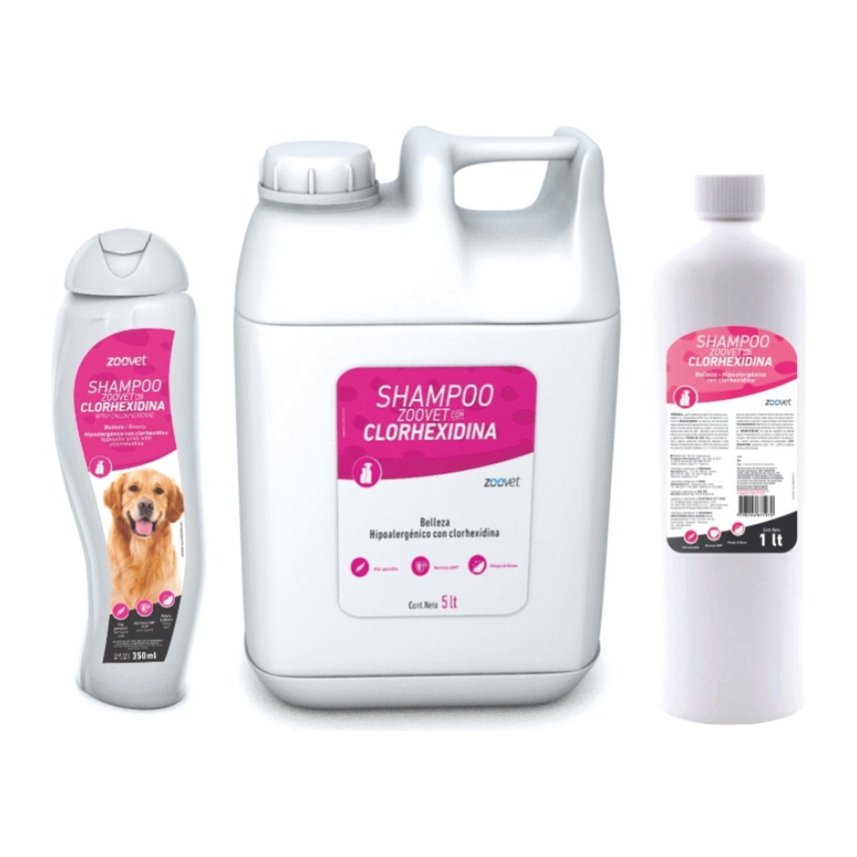 Zoovet Shampoo con Clorhexidina Galón 5 L
